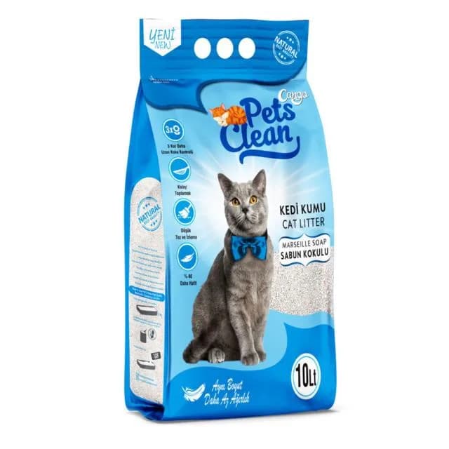 Pets Clean Marsilya Sabunlu Kedi Kumu 10 L