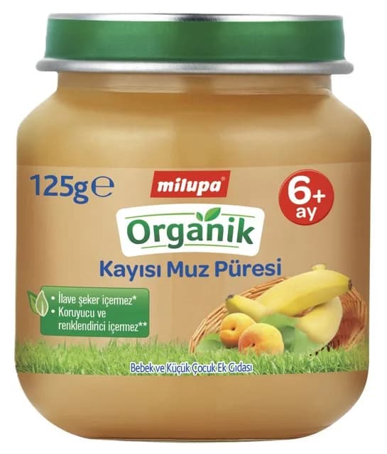 Milupa Organik Kayısı & Muz Püresi 125 g