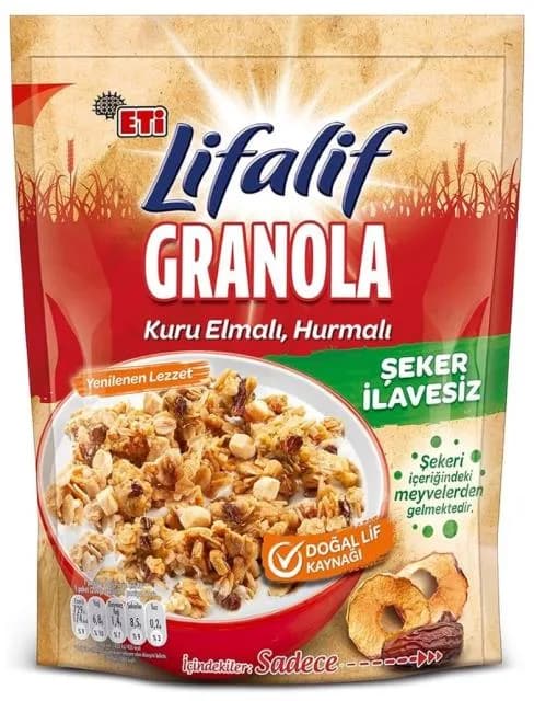 Eti Lifalif Granola Kuru Elmalı & Hurmalı 200 g