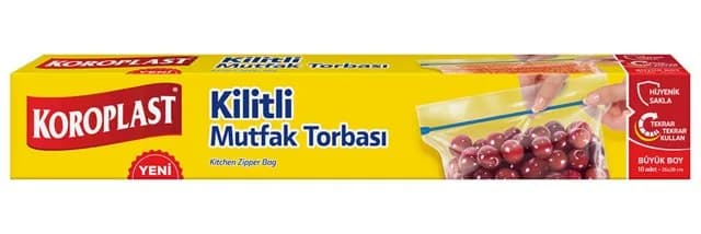Koroplast Kilitli Mutfak Torbası 10'lu 26x28 cm