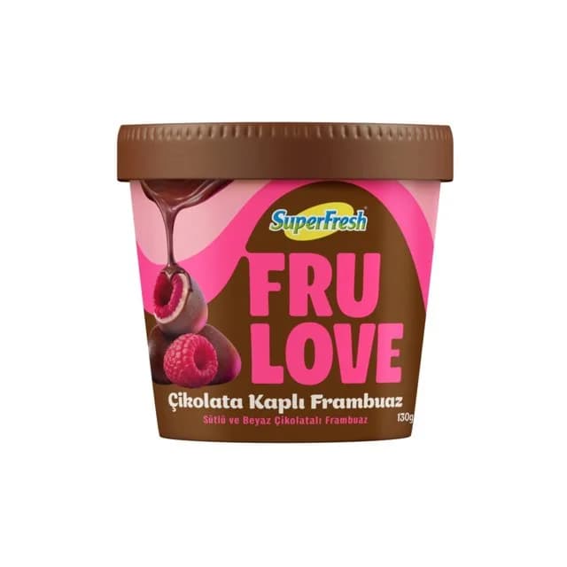 Superfresh Sütlü ve Beyaz Çikolatalı Kaplı Frambuaz 130 g