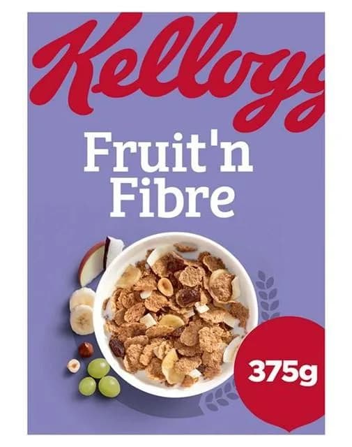 Kelloggs Fruit'n Fibre Gevrek 375 g