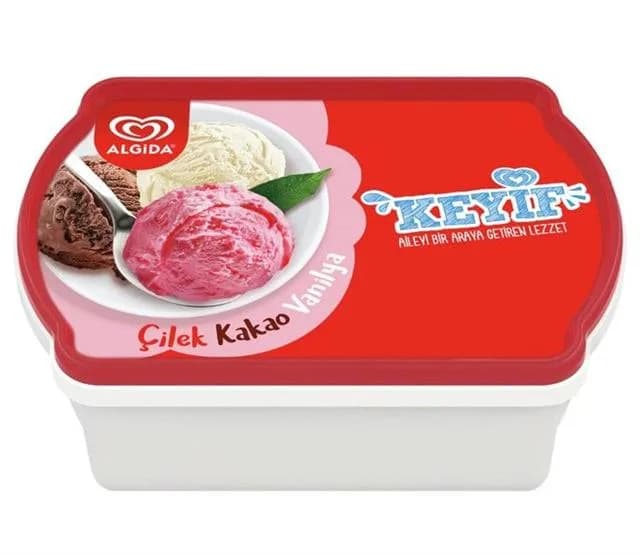 Algida Çilek - Kakao - Vanilya 1400 ml