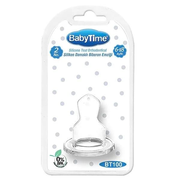 Babytime Damaklı Biberon Emziği no.2 BT100 1 Adet
