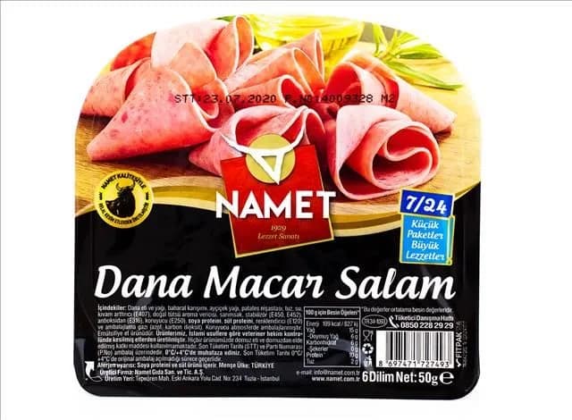 Namet Dilimli Dana Macar Salam 50 g