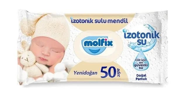 Molfix İzotonik Sulu Islak Mendil Yenidoğan 50'li
