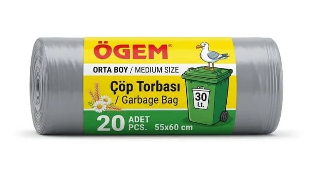 Ögem Orta Boy Çöp Torbası 20'li 55*60 cm